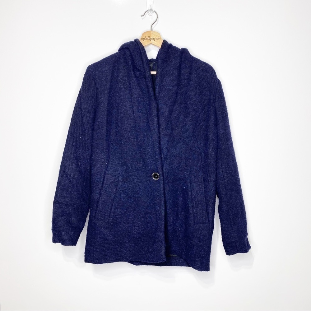 Massimo Dutti Wool Blended Hooded Jacket